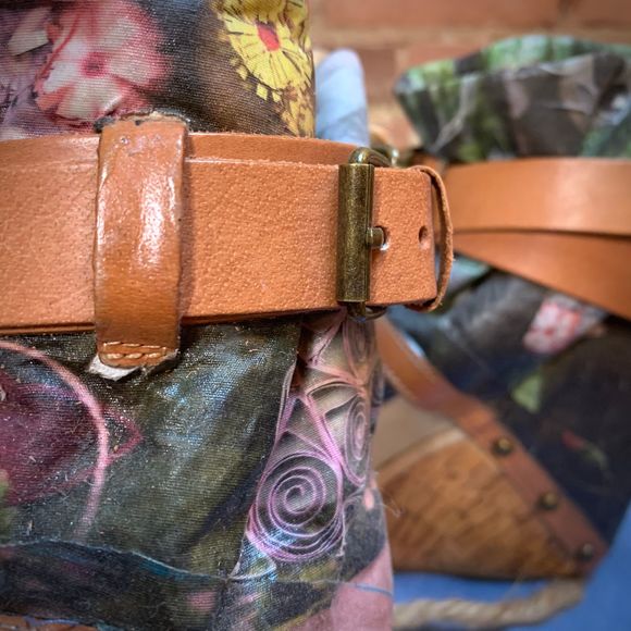 VINTAGE Redesigned Fabric Collage Wedges - Picture 9 of 12